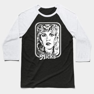 Stevie Nicks // Retro 80s Style Fan Design Baseball T-Shirt